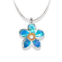 Sterling Silver "Gloria Plumeria" Pendant