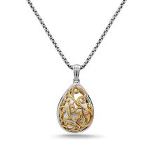 Sterling silver and 18 karat yellow gold Ivy Lace necklace