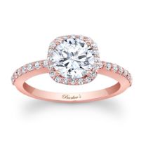 Rose Gold Halo Engagement Ring