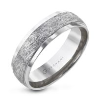 14K White Gold 6.4mm wide Wedding Band