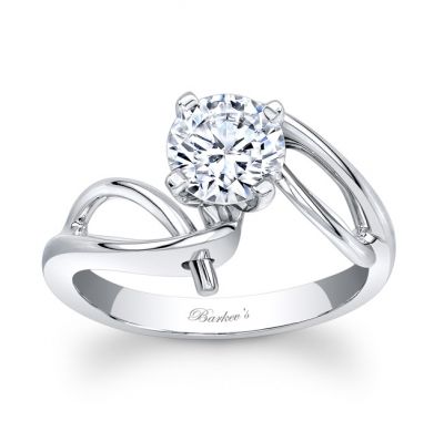 Bold Bypass Solitaire Engagement Ring