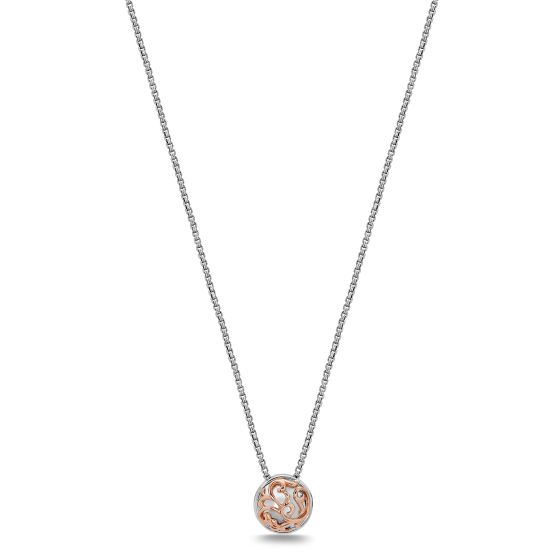 Sterling silver and 18 karat rose gold petite Ivy Lace Necklace