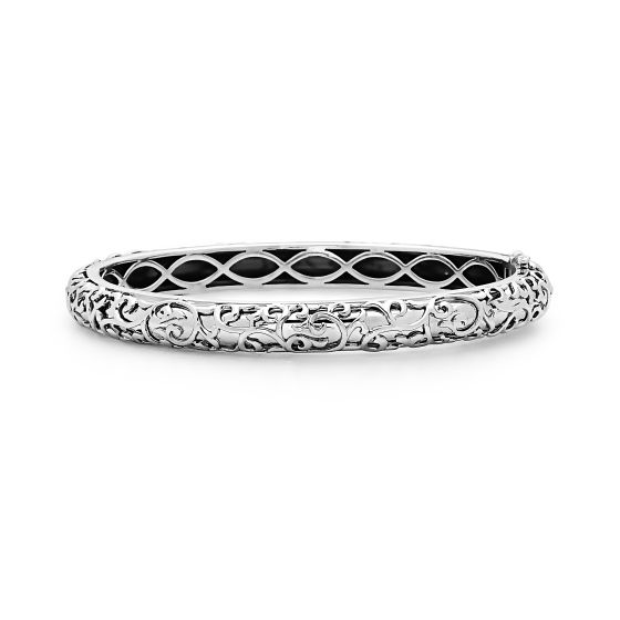 Sterling silver Ivy Lace bangle bracelet