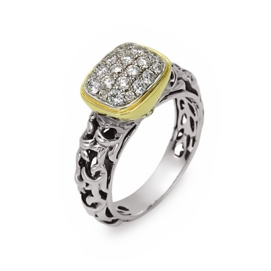 Precious Pave Ring With White Diamonds