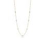 Dog Bone Chain Round Diamond Necklace