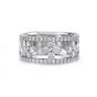18K White Gold Round Diamond Fashion Ring