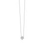 18K White Gold Round Diamond Clover Pendant