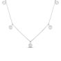 18" Long 5-Stone Round Diamond Bezel Necklace