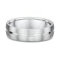 Contemporary grooved men's wedding band