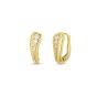 Huggie "Byzantine Barocco" Leaver Back Round Diamond Earrings