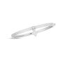 Round Diamond "Princess Flower" Hinged Bangle Bracelet