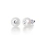 "Diamond in a Pearl" Fresh Water Pearl Stud Earrings