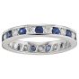 Sapphire and Diamond Eternity Anniversary Ring