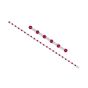 18K White Gold Round Diamond and Ruby Tennis Bracelet