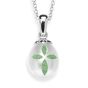 Fresh Water "Bible Pearl" Pendant, with a Green Created Diamond Crystal Cross