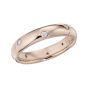 18 Karat Pink Gold wedding band with diamonds