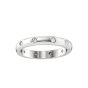 18 karat white gold wedding band with diamonds