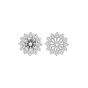 18K White Gold Round Round Diamond Earing Jackets
