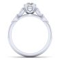 14K White Gold Round Diamond Engagement Ring