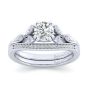 14K White Gold Round Diamond Engagement Ring