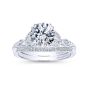 14K White Gold Round Diamond Engagement Ring
