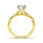 14K Yellow Gold Round Diamond Engagement Ring