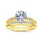 14K Yellow Gold Round Diamond Engagement Ring