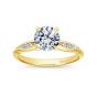 14K Yellow Gold Round Diamond Engagement Ring