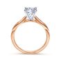 14K Rose Gold Sculpted Channel Set Round Diamond Engagement Ring