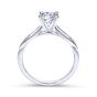 14K White Gold Sculpted Channel Set Round Diamond Engagement Ring