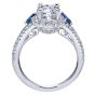 18K White Gold "Amavida" Round/Princess Cut Engagement Ring