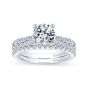 14K White Gold Round Diamond Engagement Ring