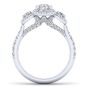 14K White Gold Oval Diamond Halo Engagement Ring