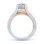 14K White/Rose Gold Split Shank Round Diamond Engagement Ring