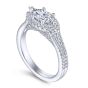 14K White Gold Marquise Halo Diamond Engagement Ring