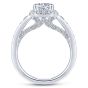 14K White Gold Round Halo Diamond Engagement Ring