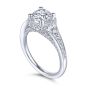 14K White Gold Round Halo Diamond Engagement Ring