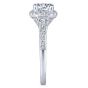 14K White Gold Round Halo Diamond Engagement Ring