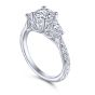 14K White Gold Round Diamond Engagement Ring