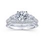 14K White Gold Round Diamond Engagement Ring