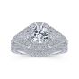 14K White Gold Round Diamond Engagement Ring