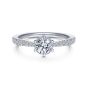 14K White Gold Round Diamond Engagement Ring
