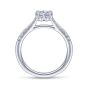 14K White Gold Round Diamond Engagement Ring