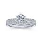14K White Gold Round Diamond Engagement Ring