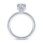 14K White Gold Oval Halo Diamond Engagement Ring