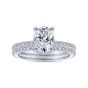 14K White Gold Oval Halo Diamond Engagement Ring