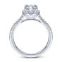 14K White Gold Oval Halo Diamond Engagement Ring