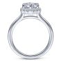 14K White Gold Round Halo Diamond Engagement Ring
