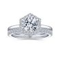14K White Gold Round Halo Diamond Engagement Ring