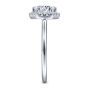 14K White Gold Round Halo Diamond Engagement Ring